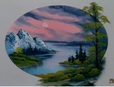 Bob Ross MOUNTAIN IN AN OVAL