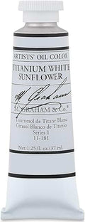 M GRAHAM TITANIUM WHITE SUNFLOWER 37 ML OIL COLOR