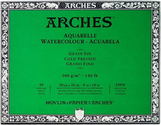 Arches Watercolor Cold Press Paper Pad 8x10