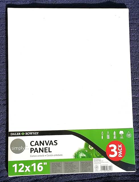 Daler Rowney Simply canvas panel 12x16 3-pack