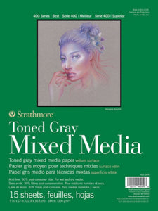 TONED GRAY MIX MEDIA9X12
