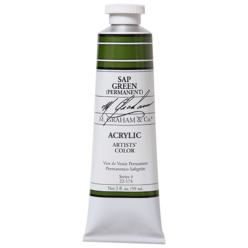 M GRAHAM SAP GREEN PERMANENT 60ML ACRYLIC