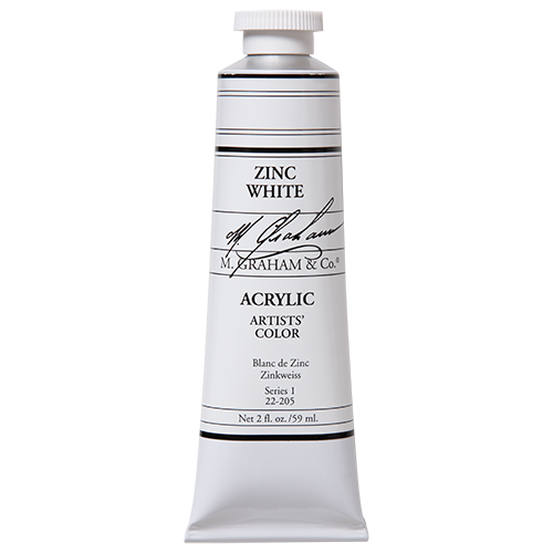 M GRAHAM ZINC WHITE 60ML ACRYLIC