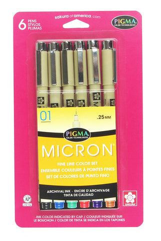 MICRON 01 SET 6 COLOR