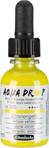 Schmincke - AQUA DROP, liquid, pigment-based watercolor, Lemon Yellow in 30 ml