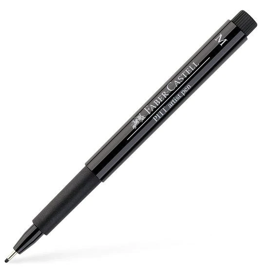 FABER CASTELL PITT BLACK MEDIUM PEN