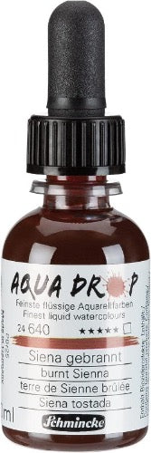 Schmincke - AQUA DROP, liquid, pigment-based watercolor, Burnt Sienna in 30 ml
