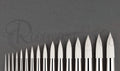 IVORY. POINTED ROUNDS /11"