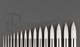 IVORY. POINTED ROUNDS /11"