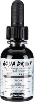 Schmincke - AQUA DROP, liquid, pigment-based watercolor, Sepia in 30 ml