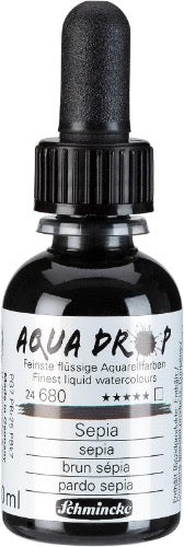 Schmincke - AQUA DROP, liquid, pigment-based watercolor, Sepia in 30 ml