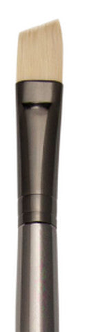 Zen Series 33 Synthetic & White Bristle Blend Long Handle Brushes, Angulars, 8