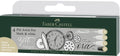 FABER CASTELL ARTIST BLK/WHT 4 PEN SET