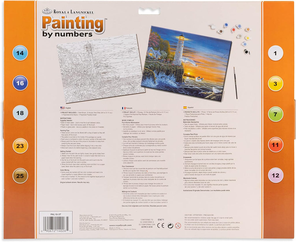 Paint By Number-Adult Large Waterside Lighthouse