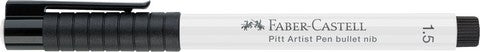 FABER CASTELL PITT PEN 1.5MM BLT WHITE