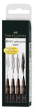 FABER CASTELL PITT SEPIA 4 PEN SET