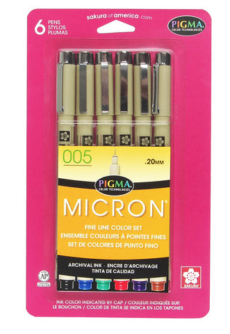 MICRON 005 SET 6 COLOR
