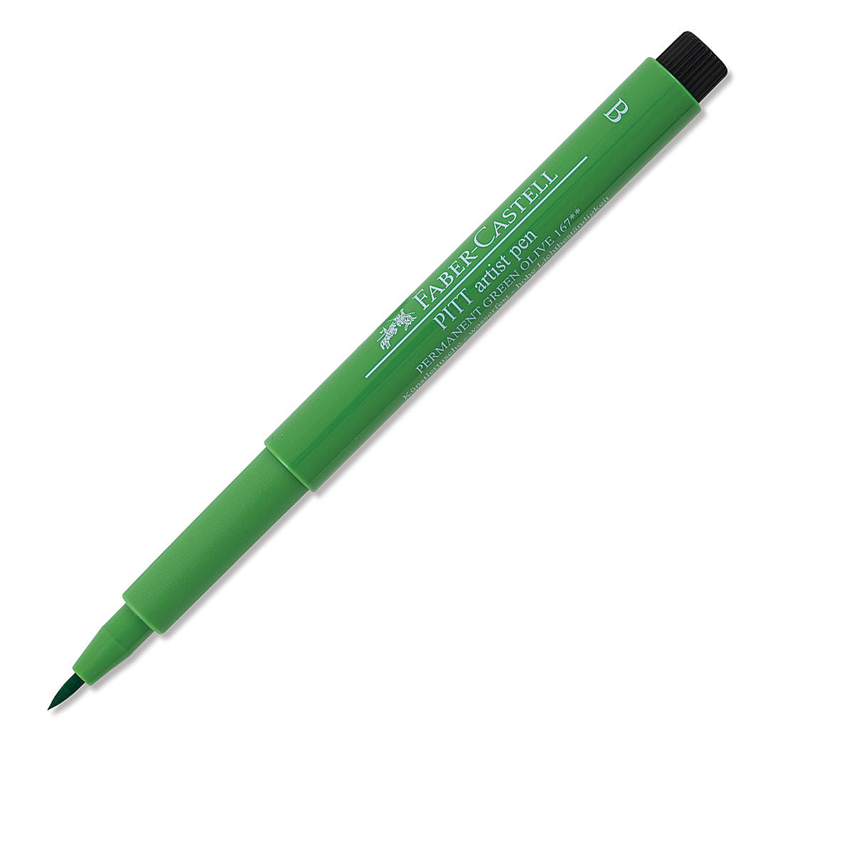 FABER CASTELL PITT PEN PERM GREEN OLVE