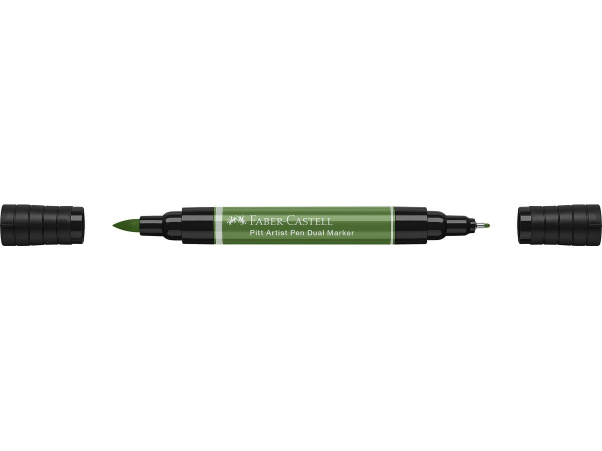 FABER CASTELL PITT DUAL PERM GRN OLIV