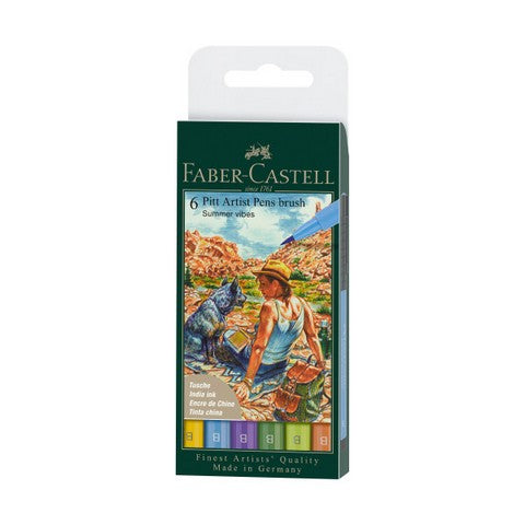 FABER CASTELL PITT 6CT SUMMER VIBES
