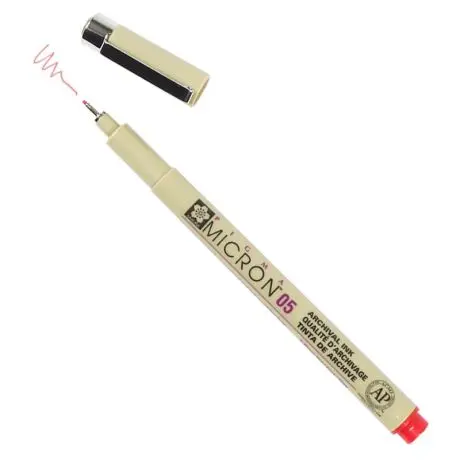MICRON PEN .45MM RED