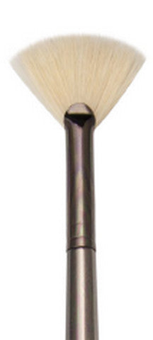 Zen Series 33 Synthetic & White Bristle Blend Long Handle Brushes, Fans, 4