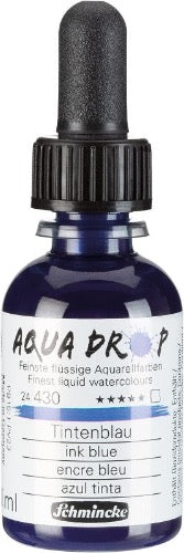 Schmincke - AQUA DROP, liquid, pigment-based watercolor, Ink Blue in 30 ml