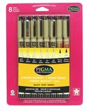 MICRON SET OF 8 BLACK