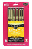 MICRON SET OF 6 BLACK