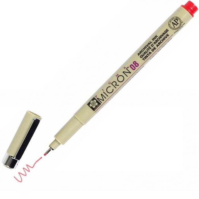 MICRON PEN .50MM RED