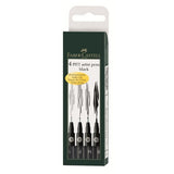 FABER CASTELL PITT BLACK 4 PEN SET