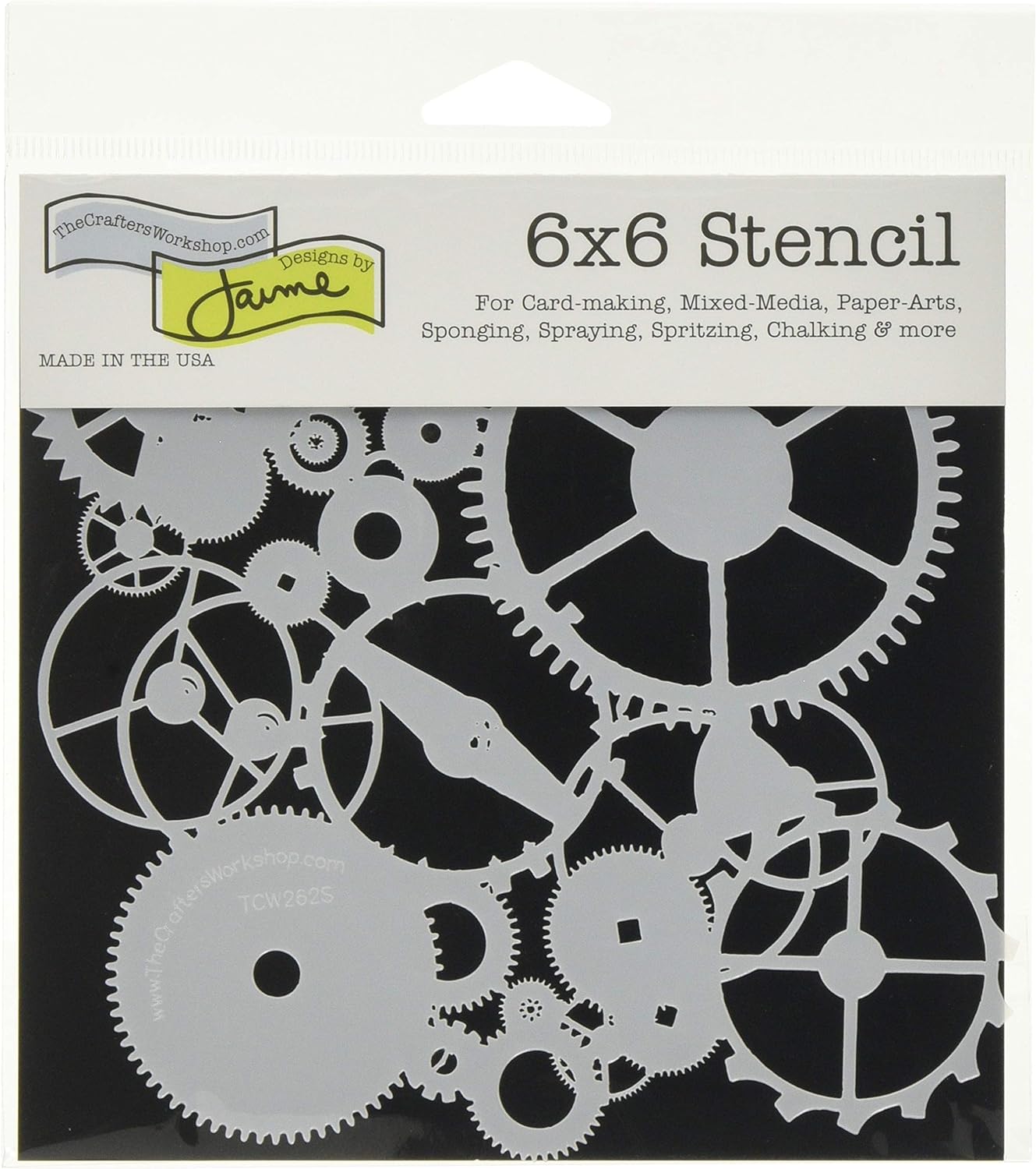 STENCIL GEARS 6X6