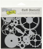 STENCIL GEARS 6X6